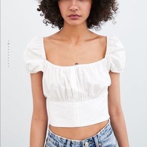 Zara Poplin Top